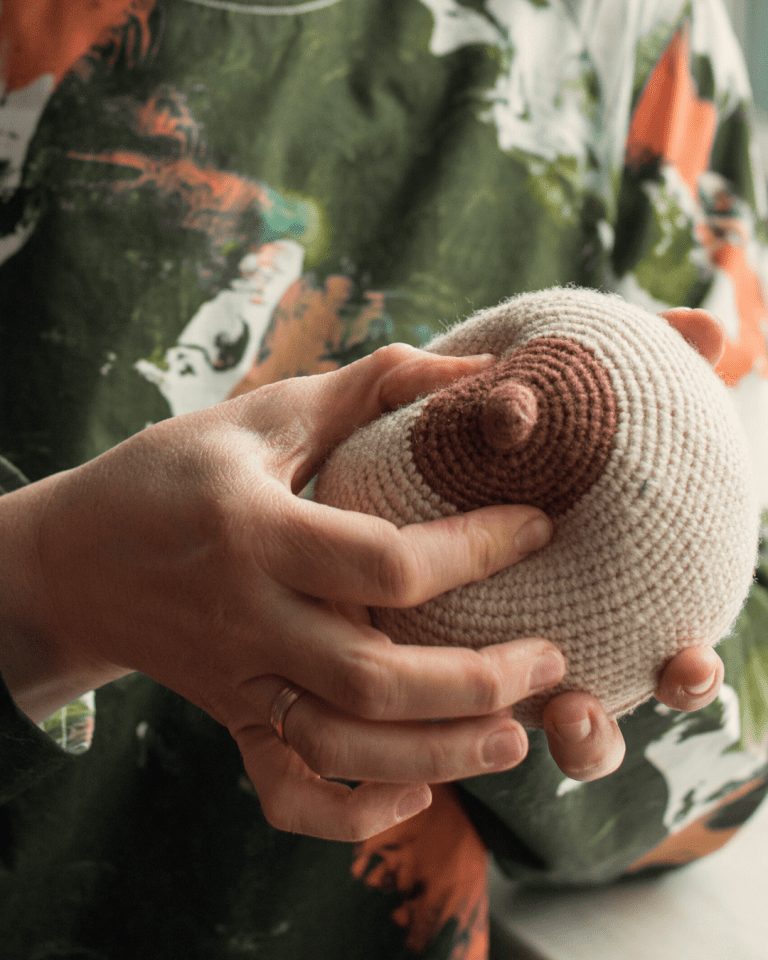 Lactation Consultant hand expressing